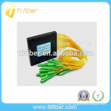 Caixa de plástico de 16 vias SC / APC PLC divisor de fibra óptica